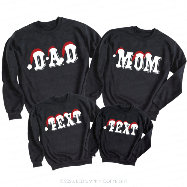 Matching Christmas Family Sweatshirt - Personalized Name