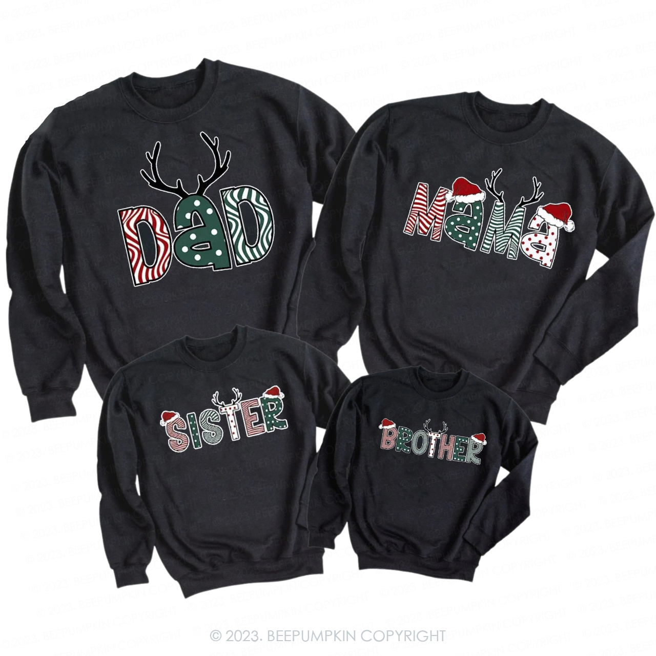 Personalized Custom Christmas Family Matching Sweatshirt