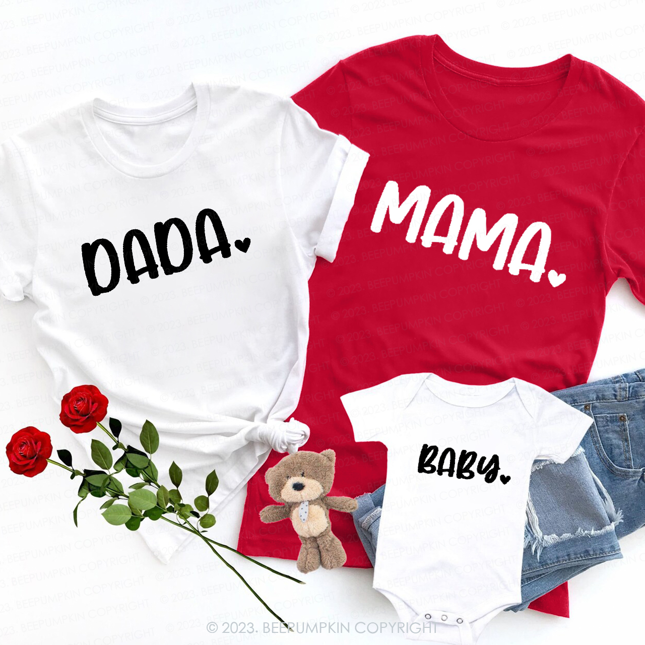 Personalized Valentine's Day Family Matching Shirts With Name