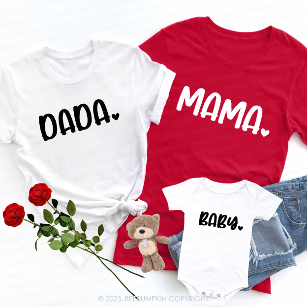 Personalized Valentine's Day Family Matching Shirts With Name
