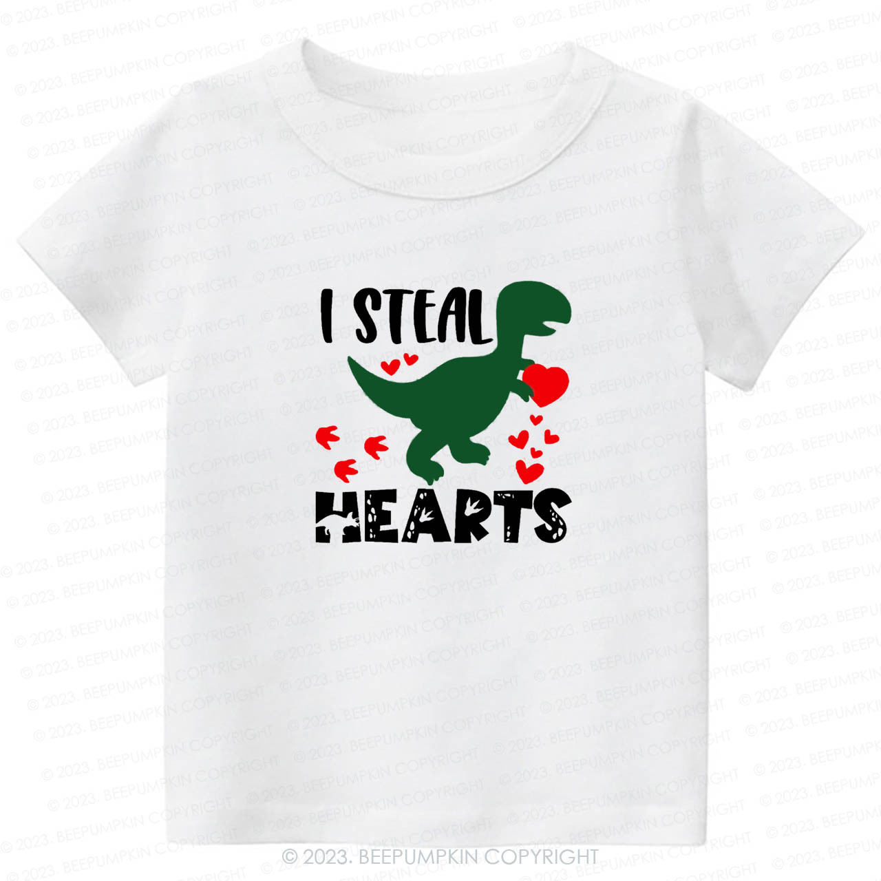 I Steal Hearts Dinosaur Valentine Day -Toddler Tees