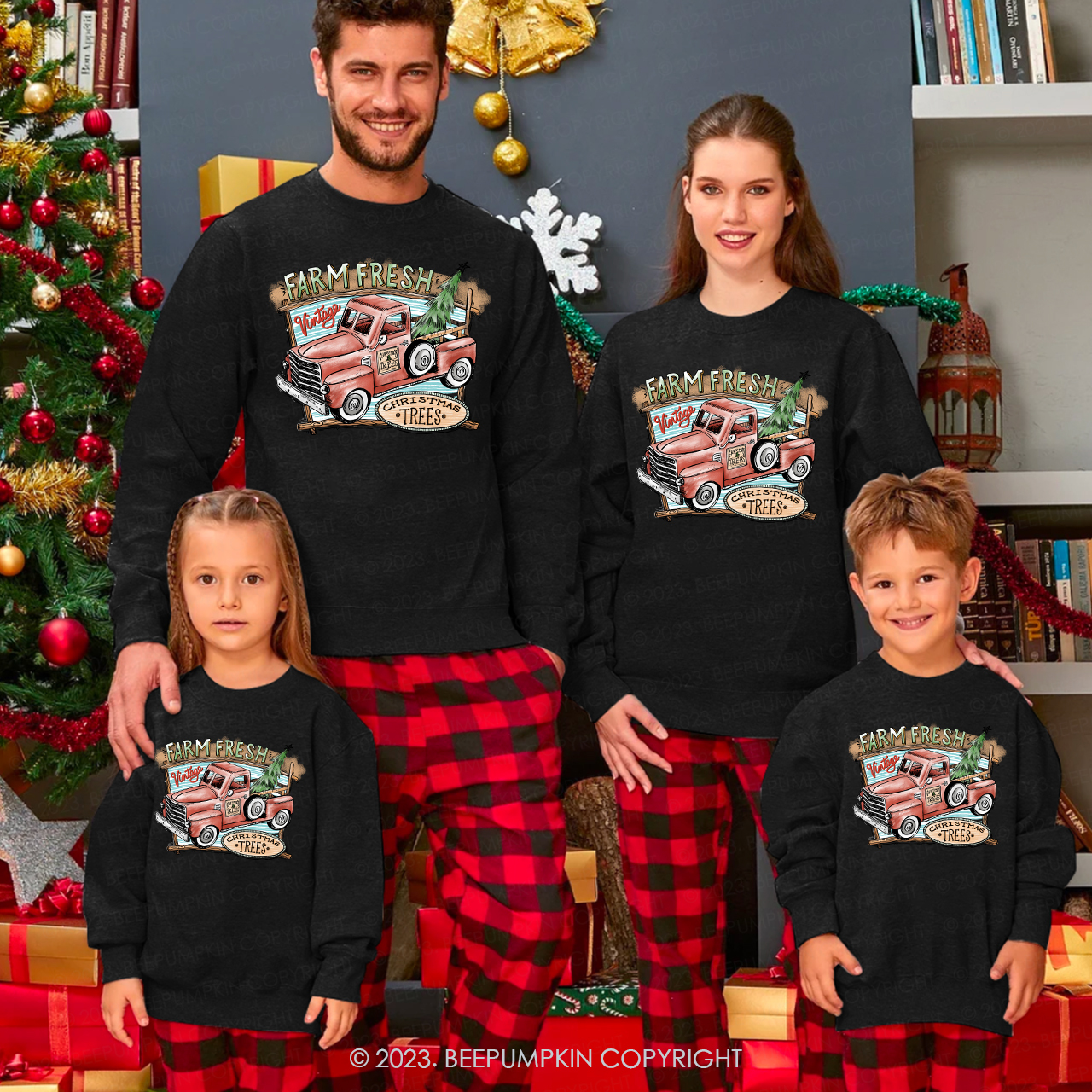 Farm Fresh Tree Family Christmas Sweatshirt