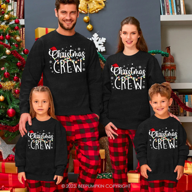 Romantic Christmas Crew With Snow Sweatshirt For Family