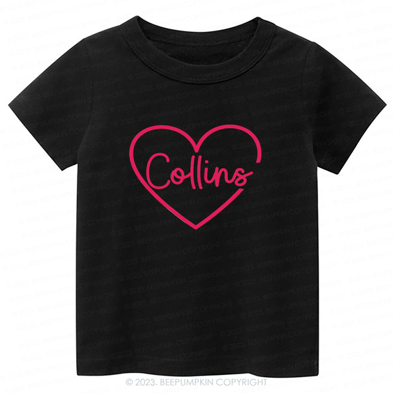 Personalized Name Heart Valentines Day -Toddler Tees
