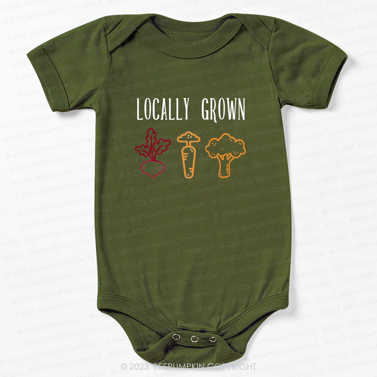 Locally Grown Vegetable Bodysuit For Baby