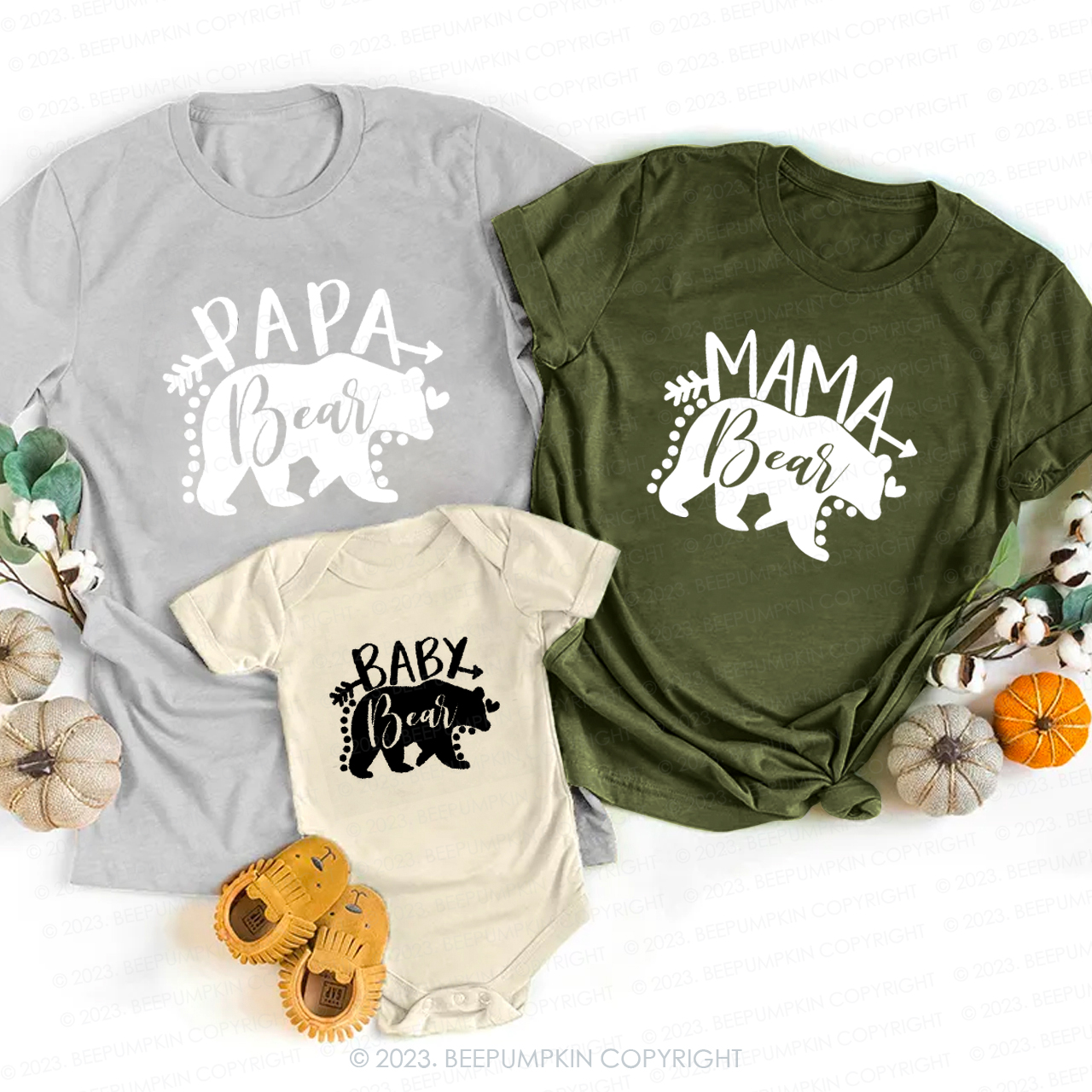 Personalized Family Bear Shirt Matching For Daily