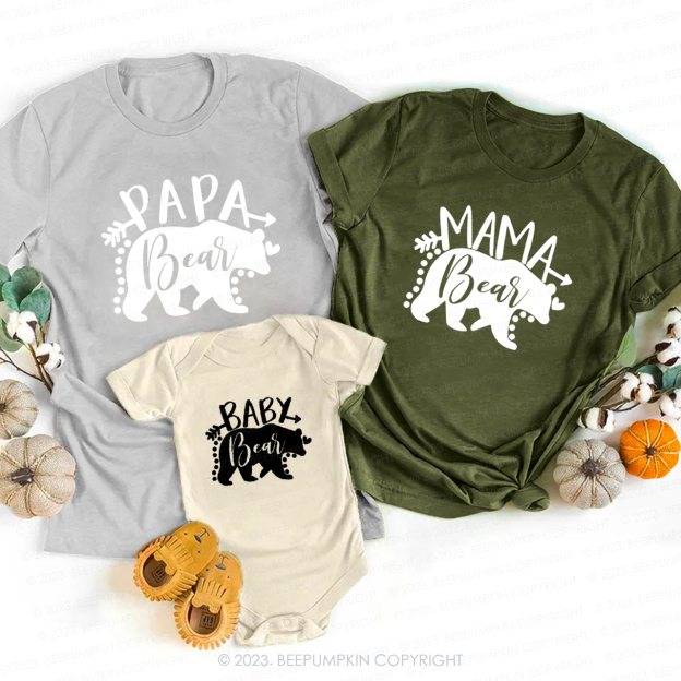 Personalized Family Bear Shirt Matching For Daily