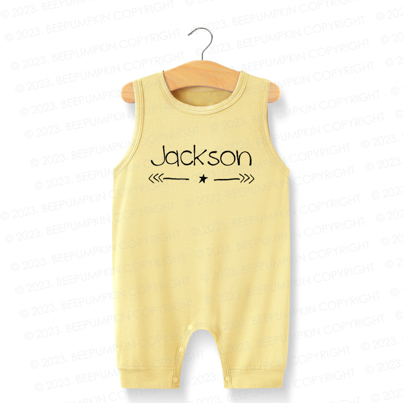 NEW! Personalized Sleeveless Baby Romper For Gender Neutral
