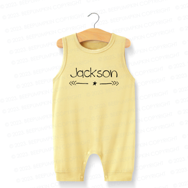 NEW! Personalized Sleeveless Baby Romper For Gender Neutral