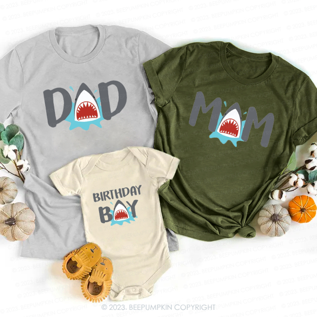 Shark Birthday Family Matching T-shirt