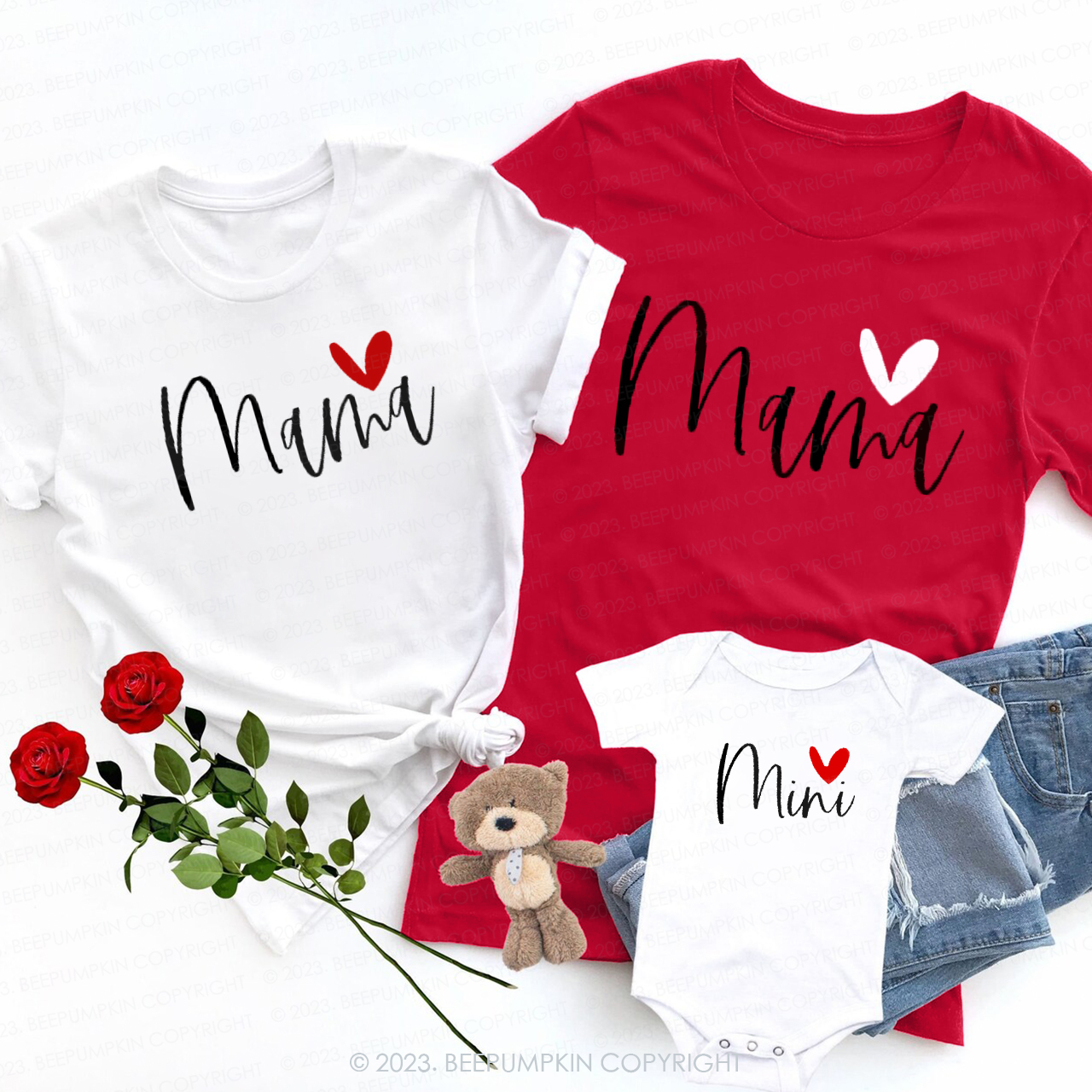 Mama Mini Matching Valentines Day Shirts