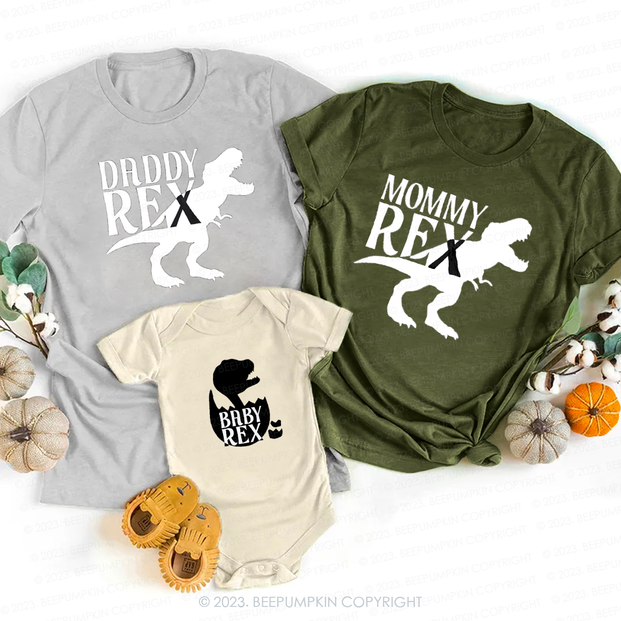 Rex Dinosaur Family Matching T-shirt