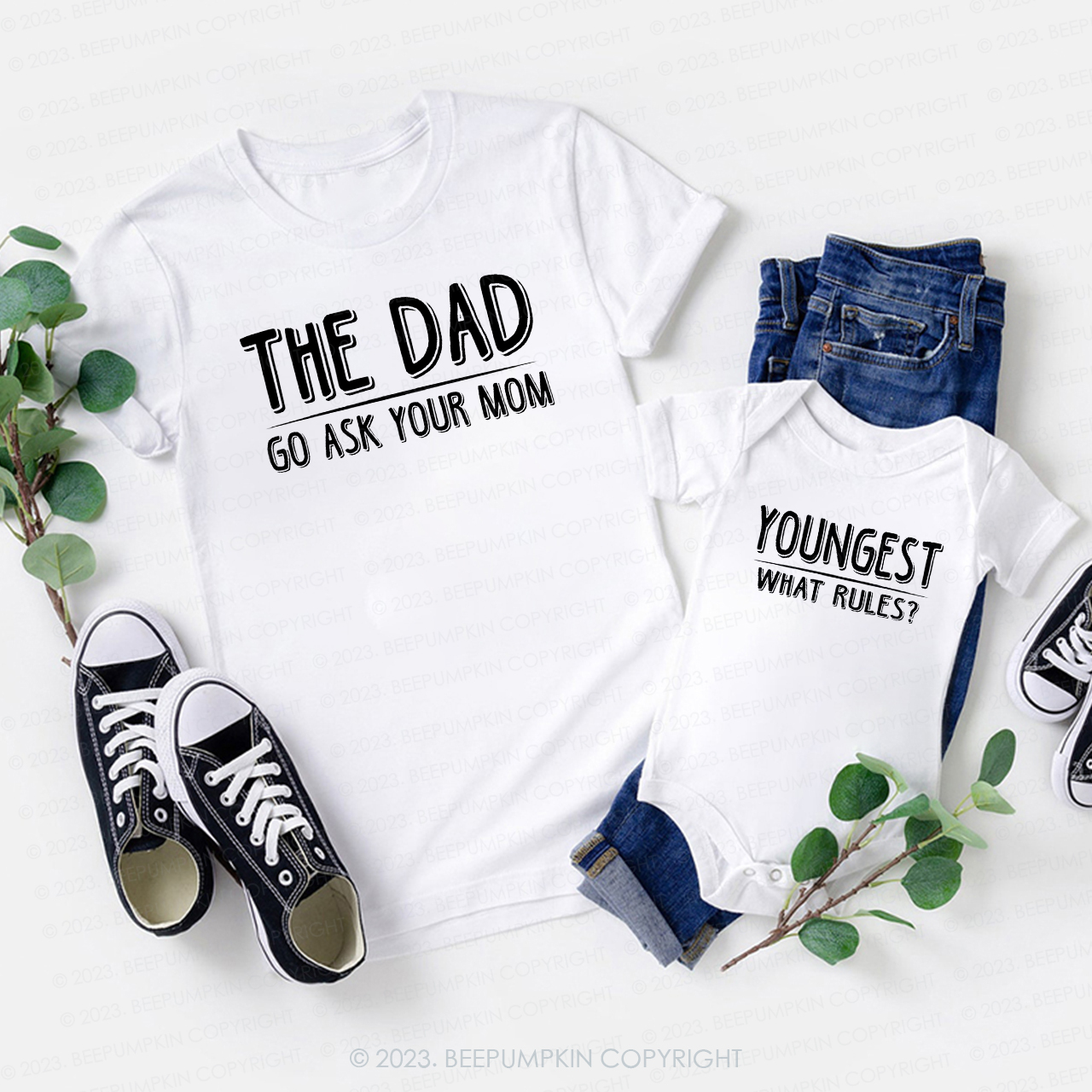 Family Rules Oldest Middle Youngest Matching Shirts