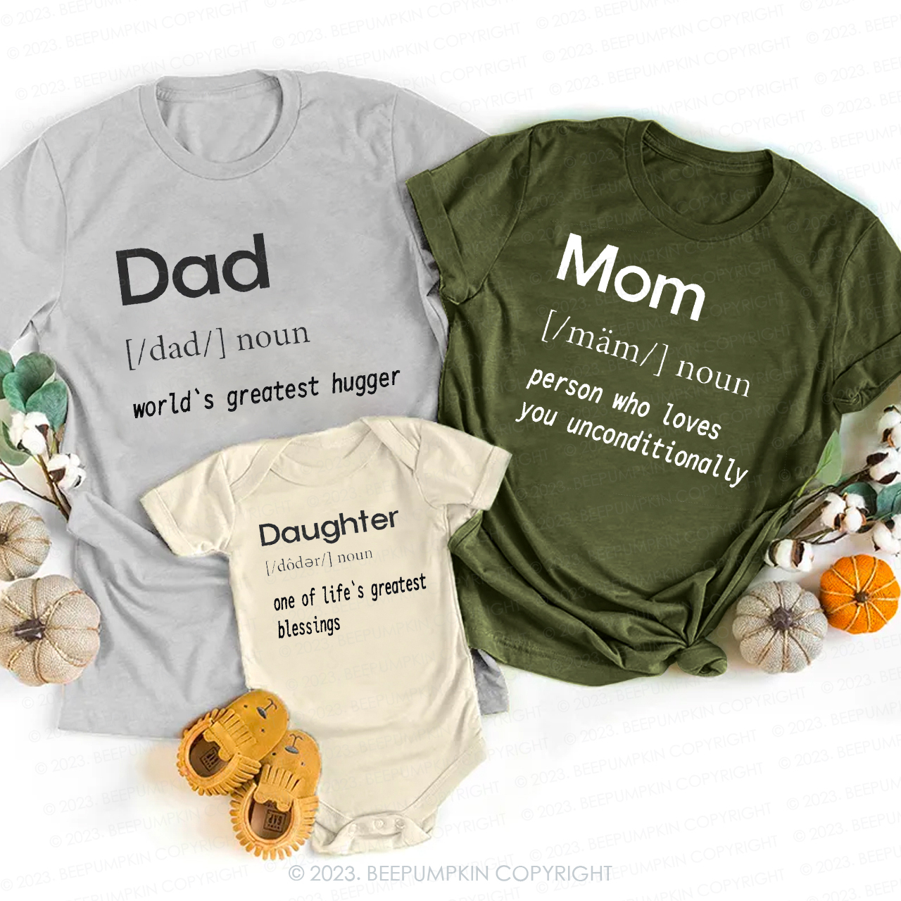 Custom Family Dictionary Definition Matching Shirts