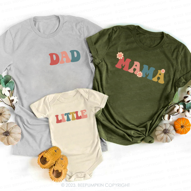 Personalized Big Middle Little Matching T-shirts For Family