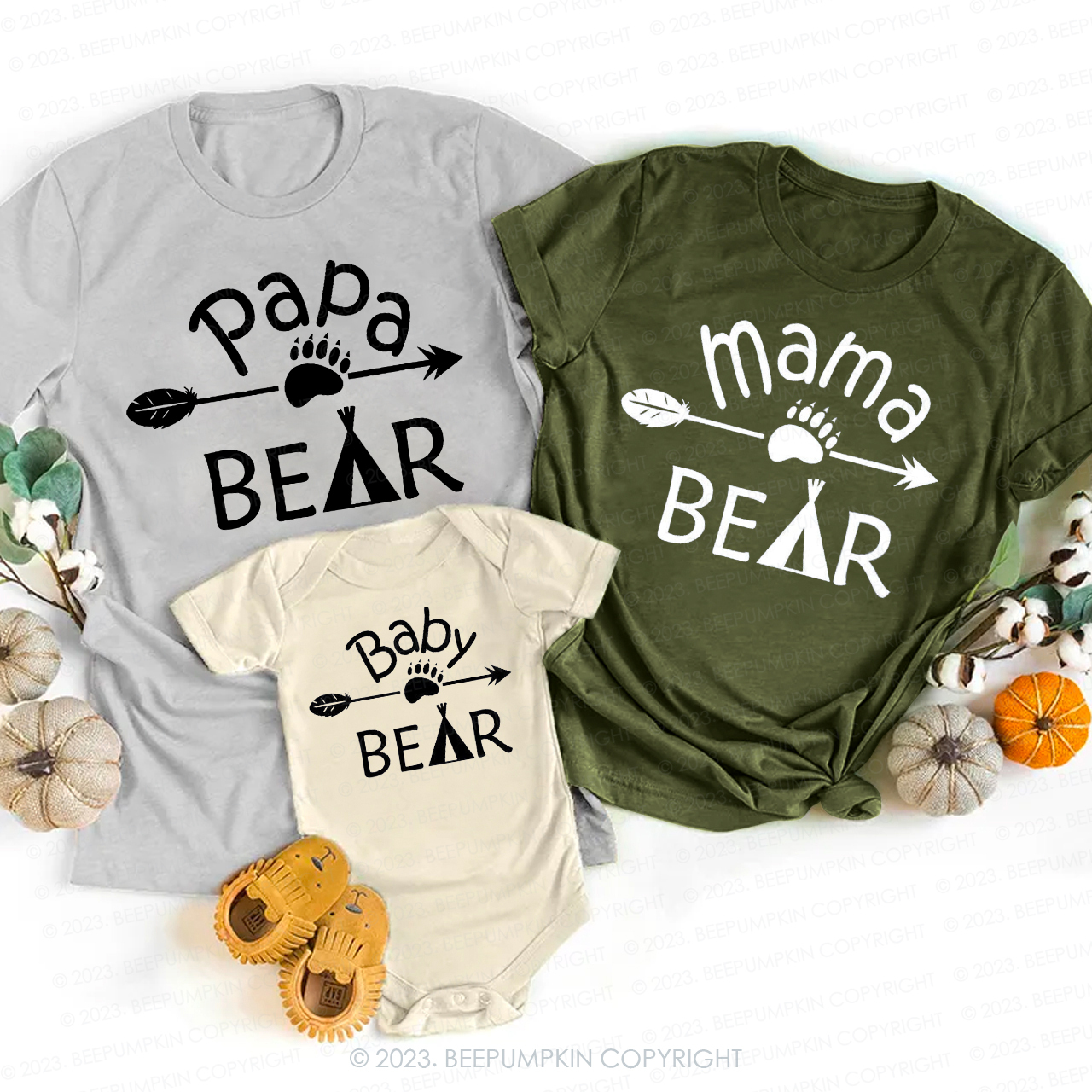 Personalized Family Matching Bear Shirts