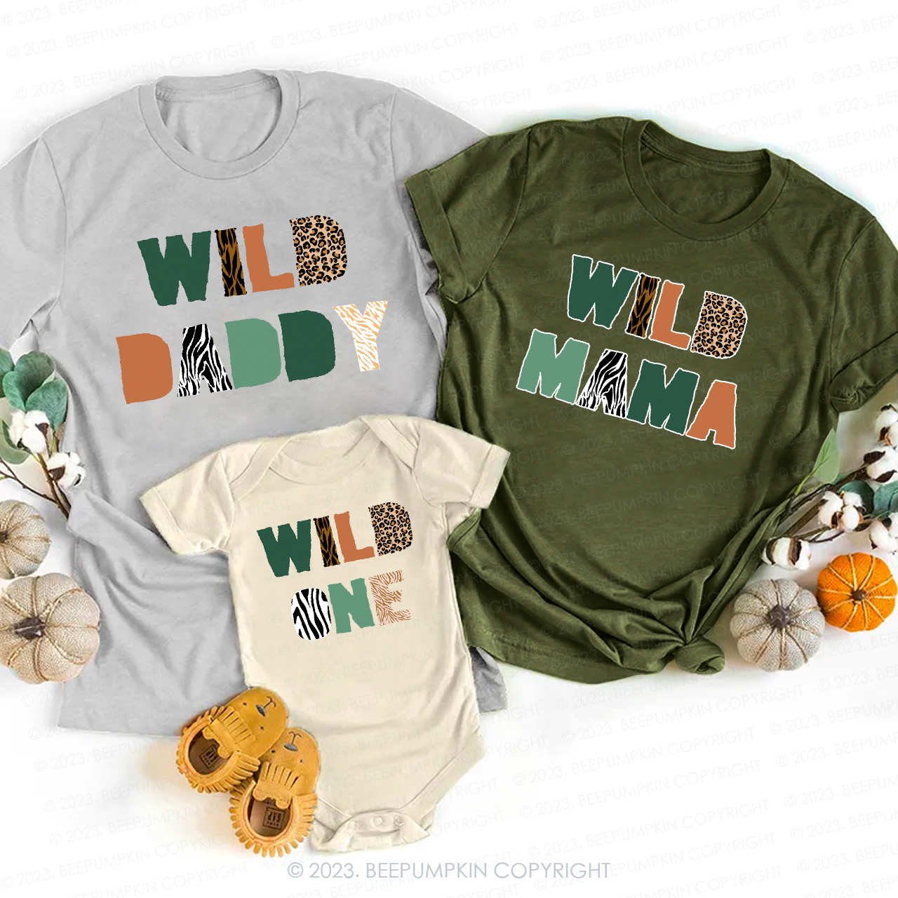 Wild One Party Family Birthday Matching T-Shirts