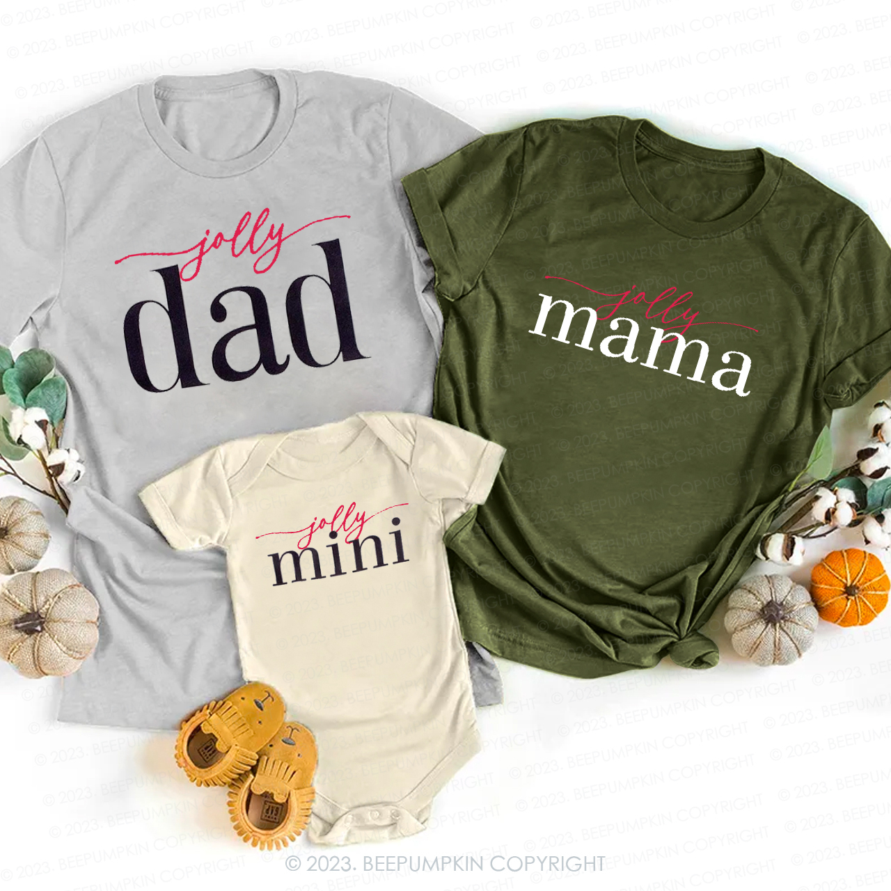 Jolly Name Family Group Matching T-Shirts