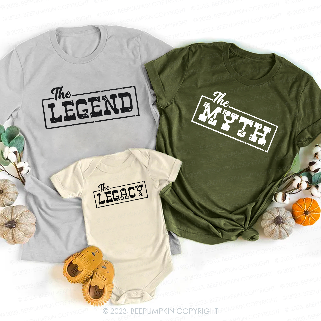Matching Family Shirts-The Legend The Legacy The Myth