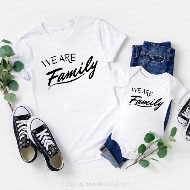 We Are Family Retro Cute Gift Matching Shirts 