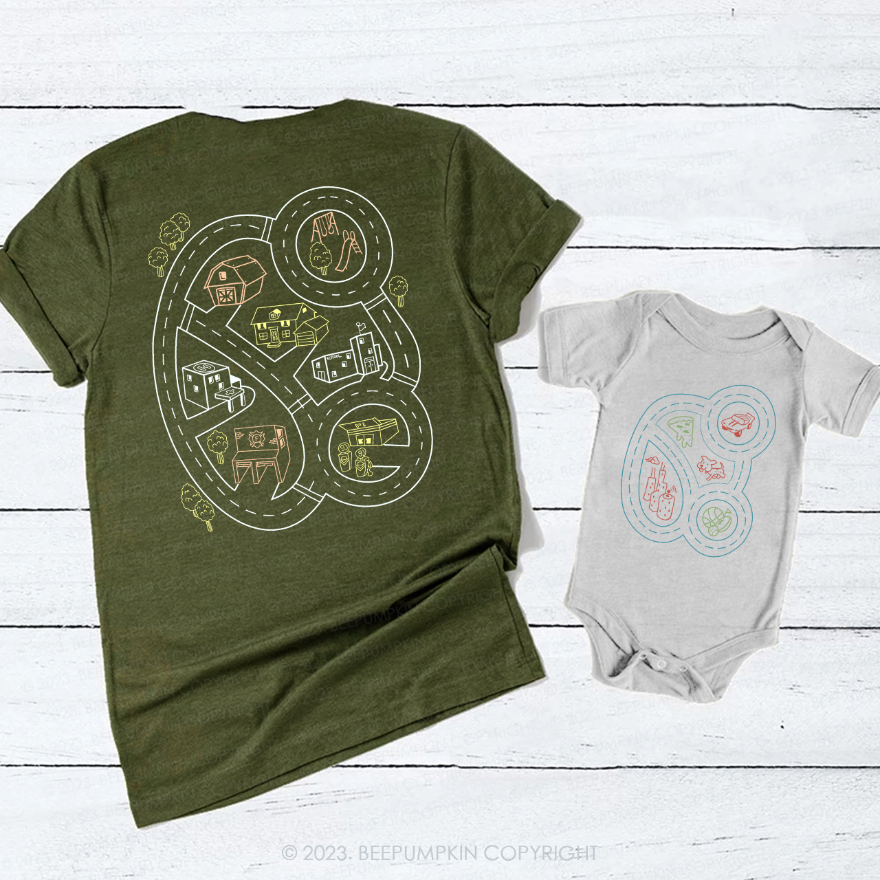 Play Mat Road Map Matching Gift T-Shirts