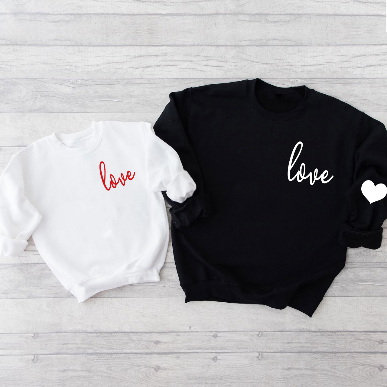 Valentine's Gift - Cute Love Heart Matching Sweatshirts