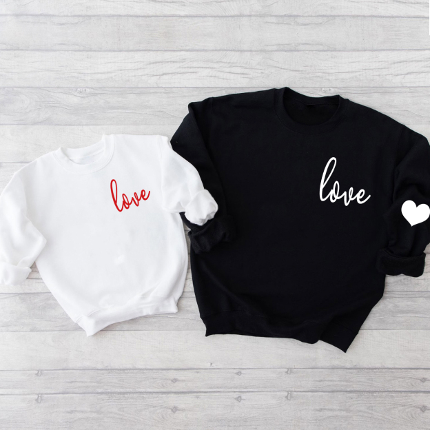Valentine's Gift - Cute Love Heart Matching Sweatshirts