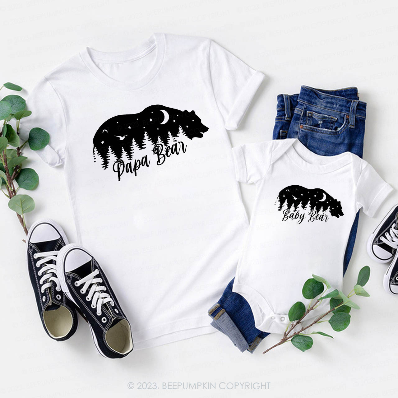 Personalized Family Bear Matching Shirts For Camping Outdoor Forest