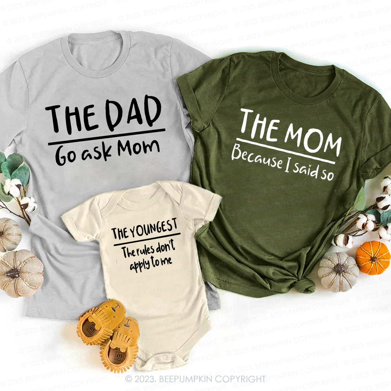 Oldest Middle Youngest Family Member Matching Shirts 