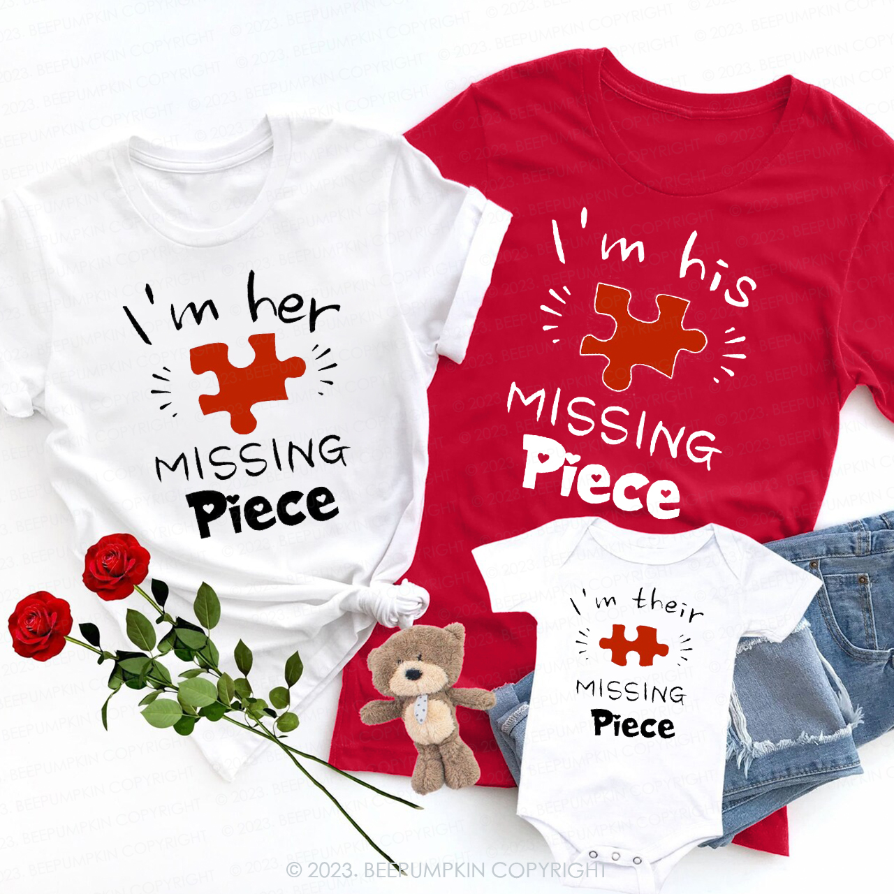 I‘m Her And His Missing Valentines Day Shirts For Family