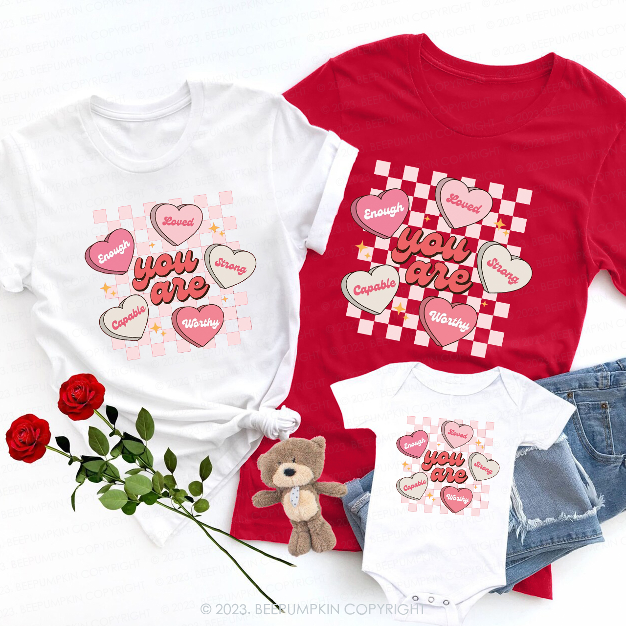 Be Mine You Are Worthy Valentines Day Shirts For Family