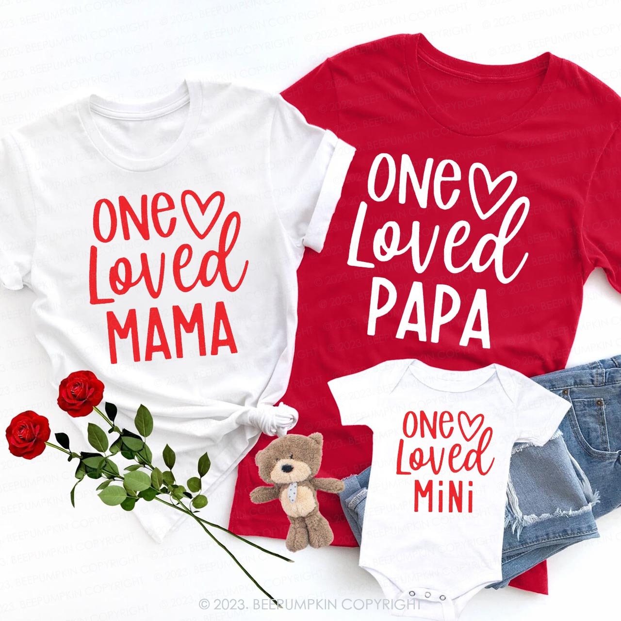 One Loved Hearts Valentines Day Shirts For Family