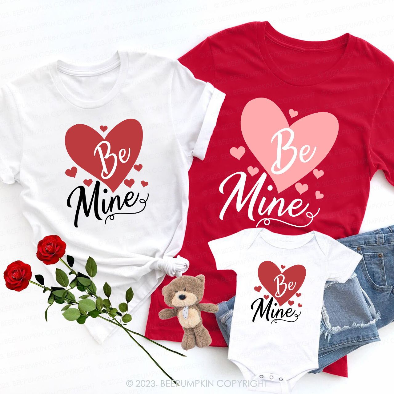 Be Mine Romantic Funny Valentines Shirts For Family