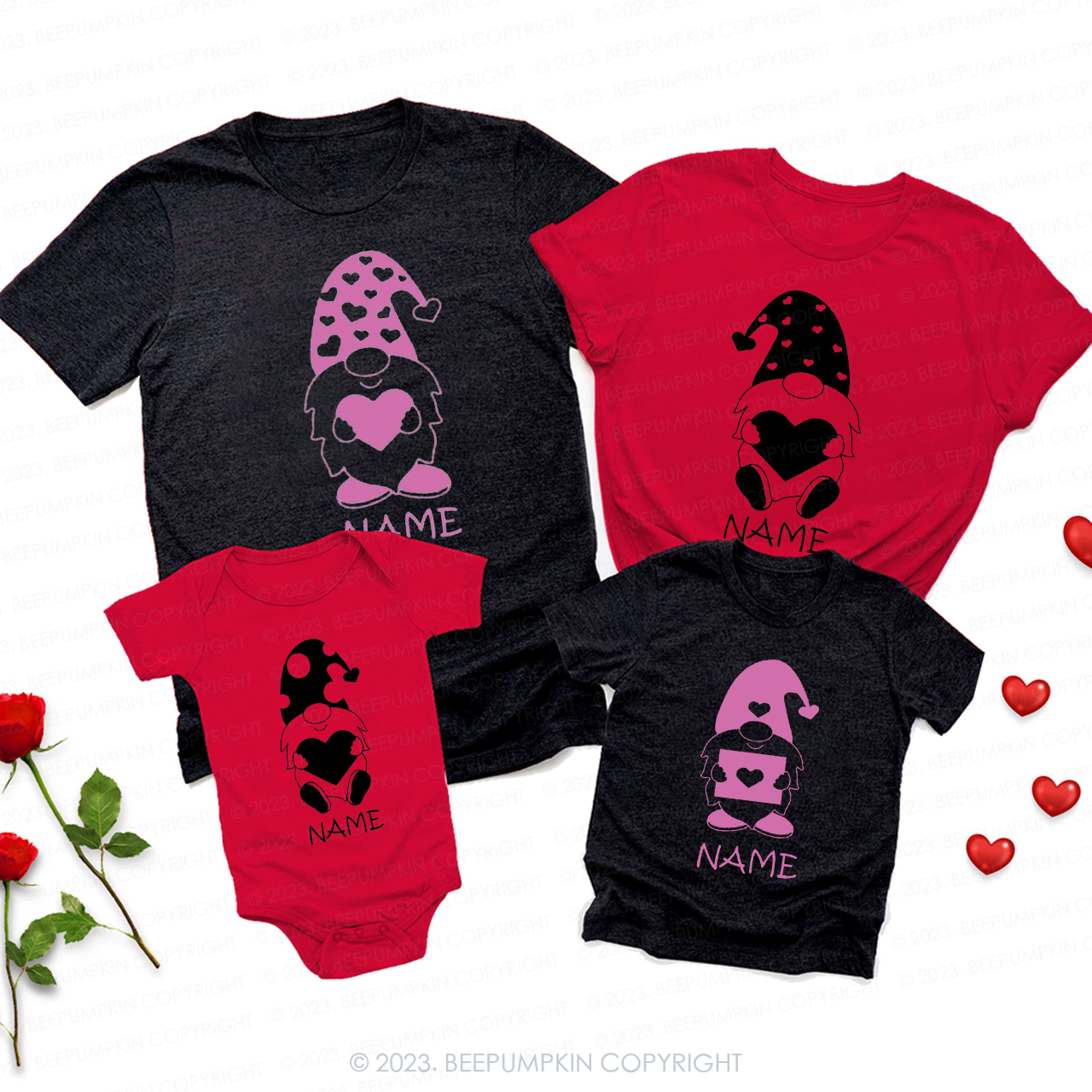 Personalized Unique Gift For Her Him Valentines Family Matching Shirts