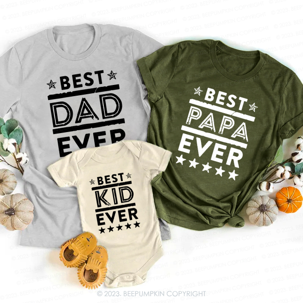 Personalized BEST XXX EVER Family Matching T-Shirts