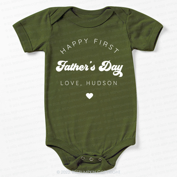 Happy First Fathers Day Bodysuit For Baby