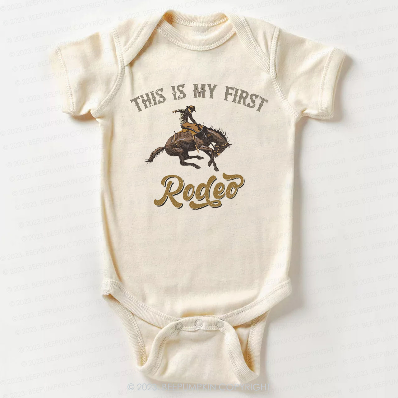 This Is My First Rodeo Cowboy Farm Bodysuit For Baby