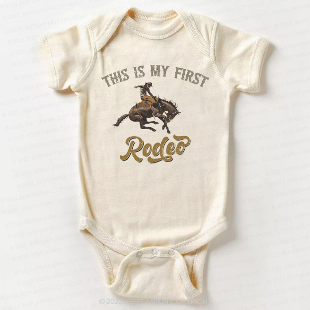 This Is My First Rodeo Cowboy Farm Bodysuit For Baby
