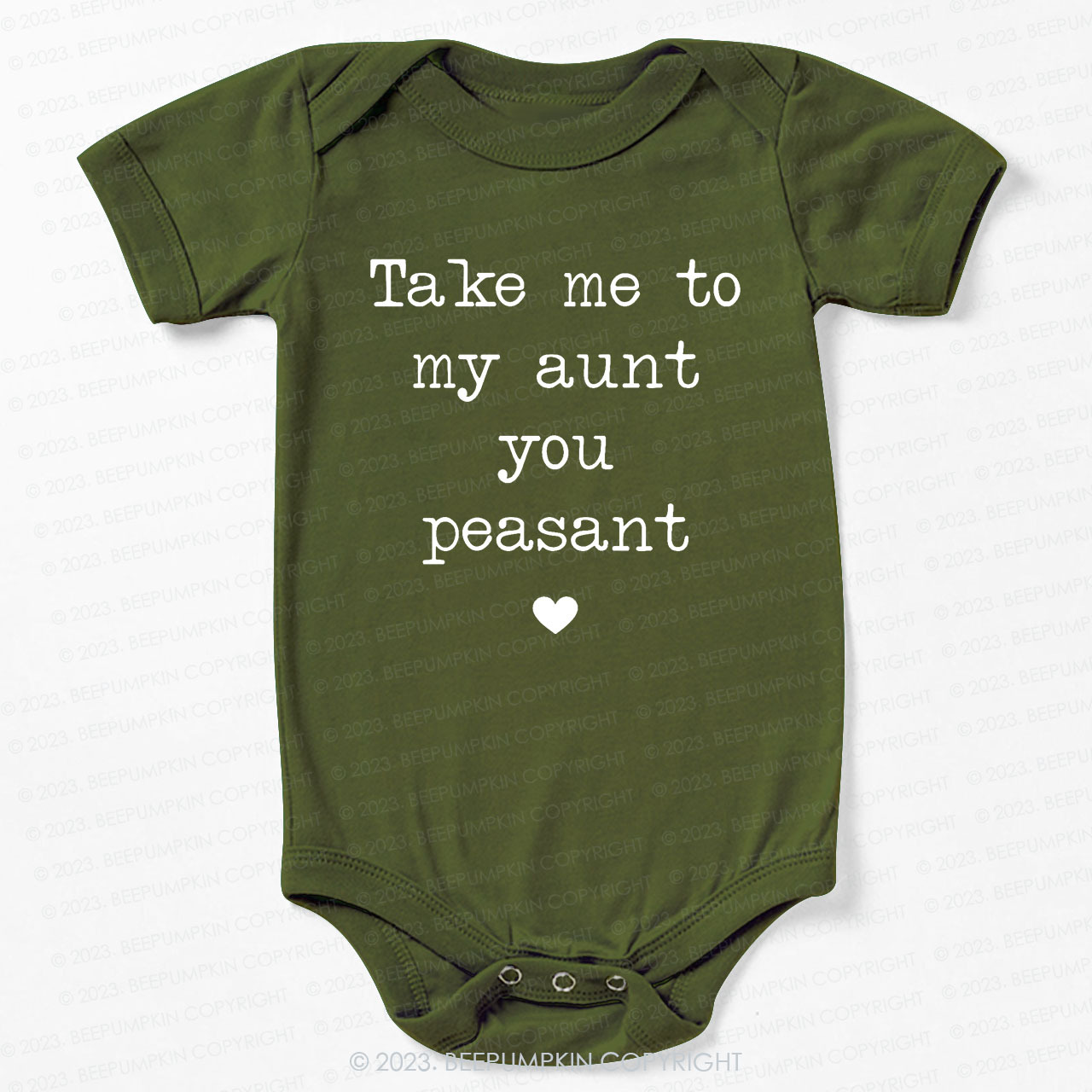 Take Me To My Aunt Peasant Bodysuit For Baby