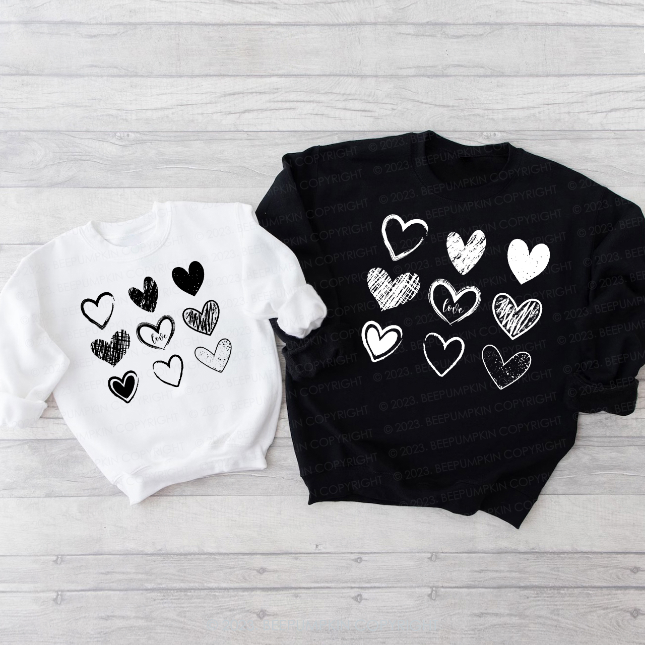 Nine Different Love Valentine's Family Matching Sweatshirt