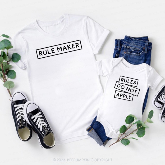 Rule Maker And Breaker Family Matching Shirts 