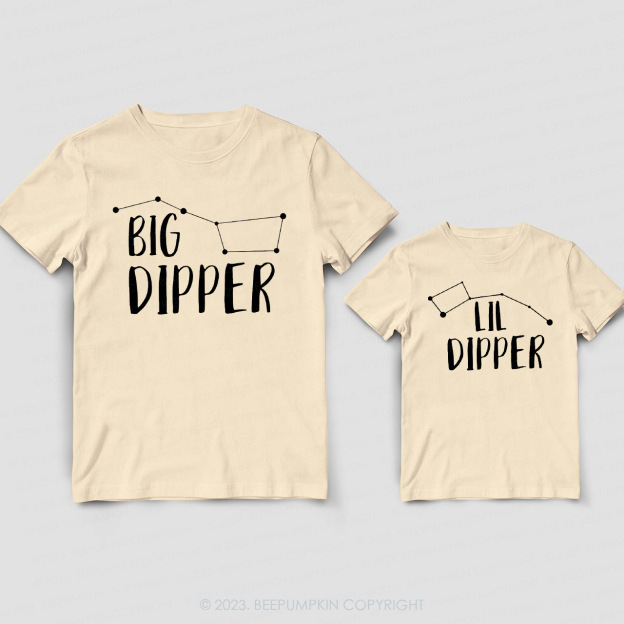 Big Dipper Lil Dipper Matching Dad& Me Shirts