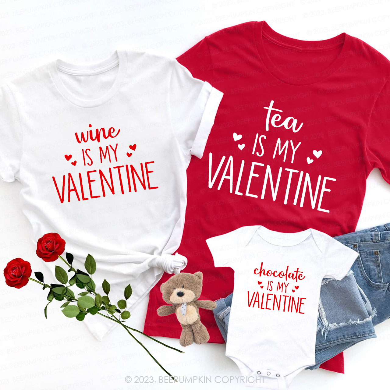 Is My Valentine Funny Family Matching Shirts