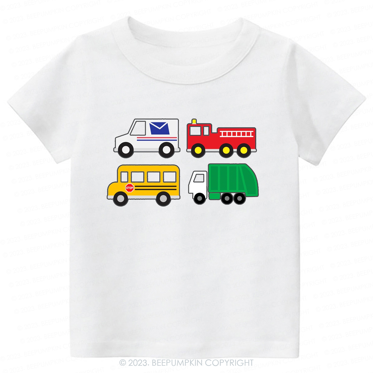 Busy Town Vehicles Firetruck -Toddler Tees
