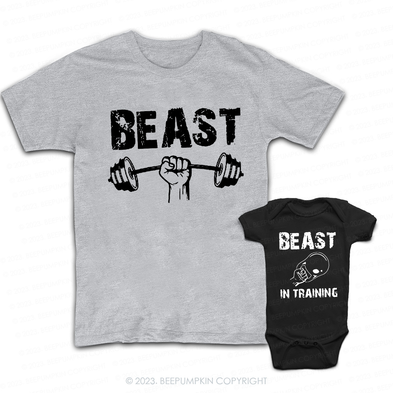 Beast & Beast In Training Matching Shirts For Dad&Me