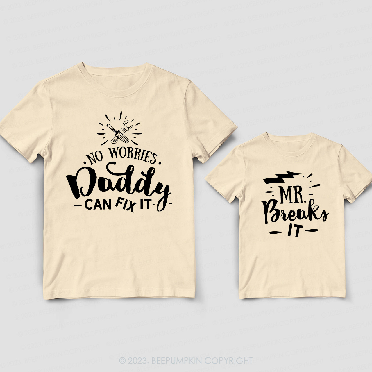 No Worries Daddy Can Fix It Dad&Me Matching T-Shirt