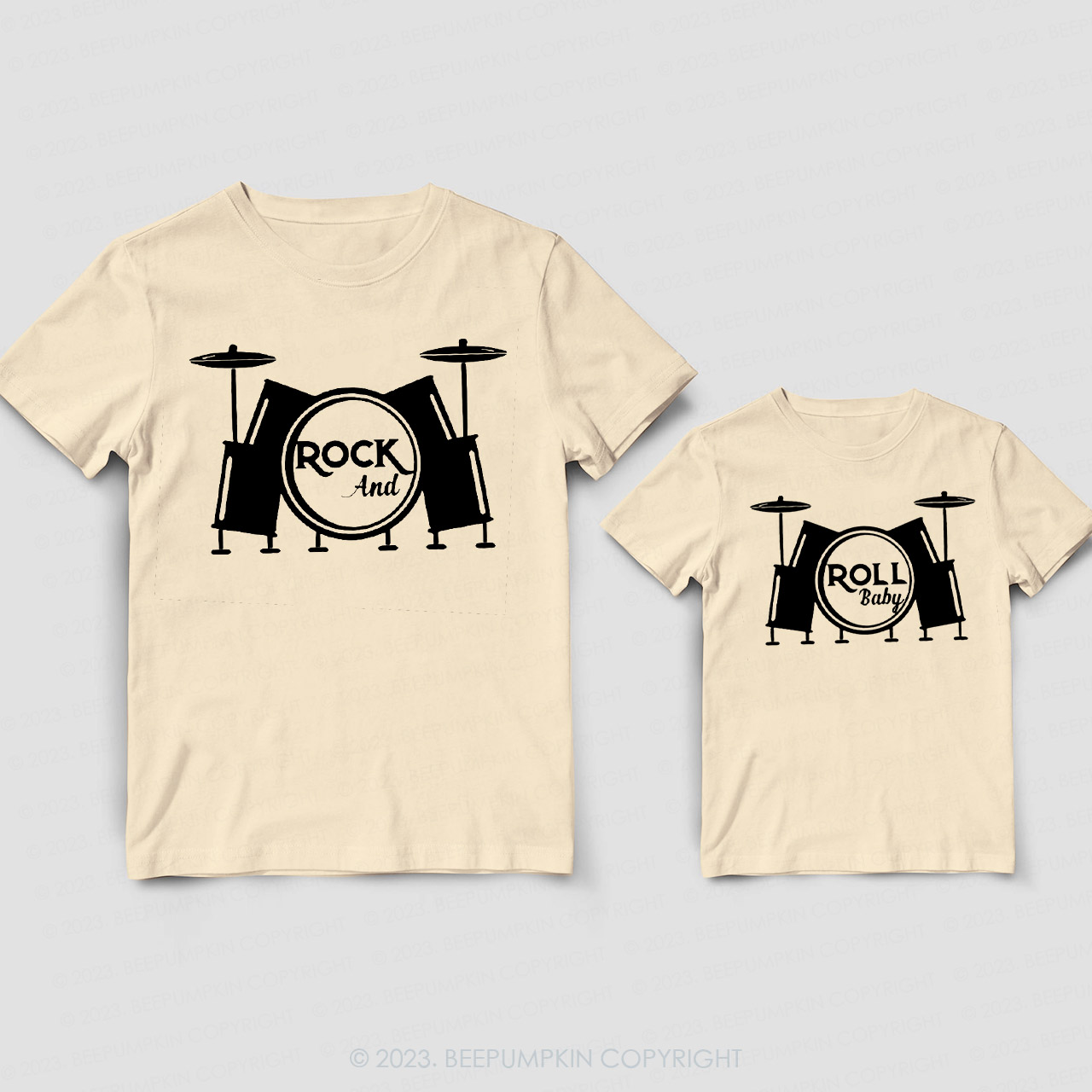 Rock Roll Matching T-Shirts For Dad&Me
