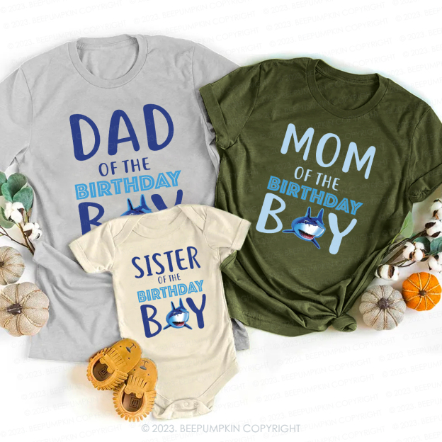 Shark Birthday Family Matching Gift Shirts 
