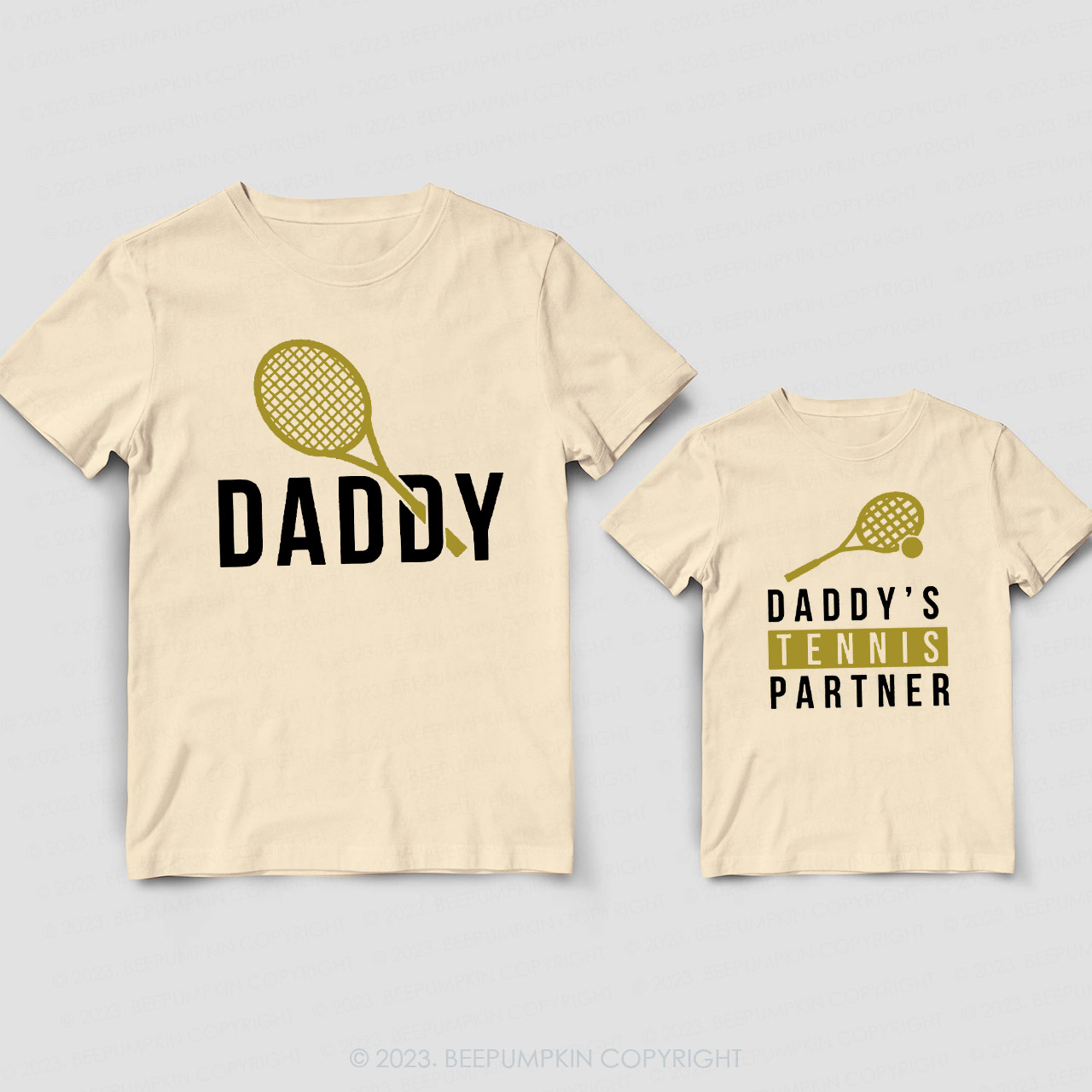 Daddy And Daddy's Tennis Partner Matching T-Shirts For Dad&Me
