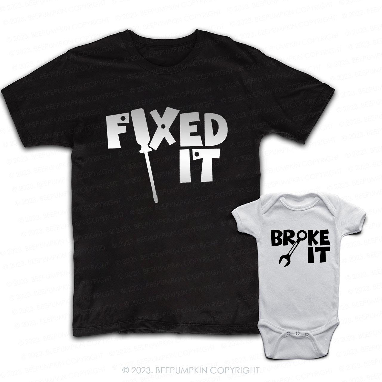 Fixed It Broke It Matching T-Shirts For Dad&Me